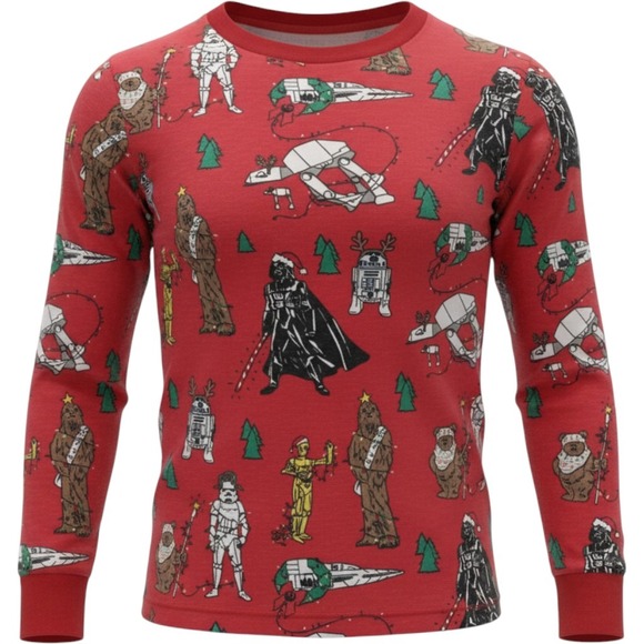 Hanna Andersson Other - Hanna Andersson Star Wars Christmas Organic Cotton Pajama Red Kid Size 6-7 120cm